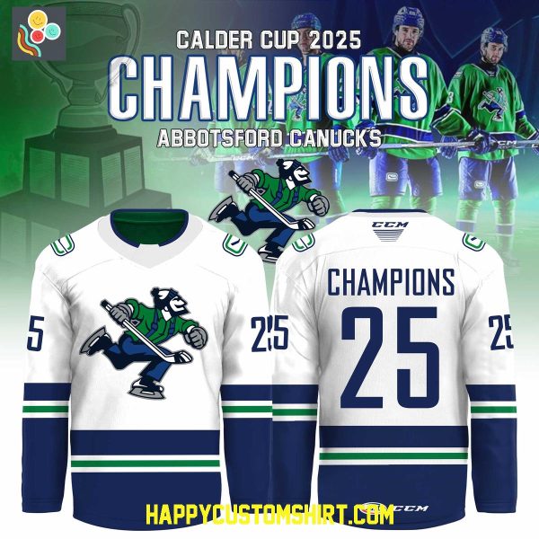 Abbotsford Canucks 2025 AHL Champions Hockey Jersey