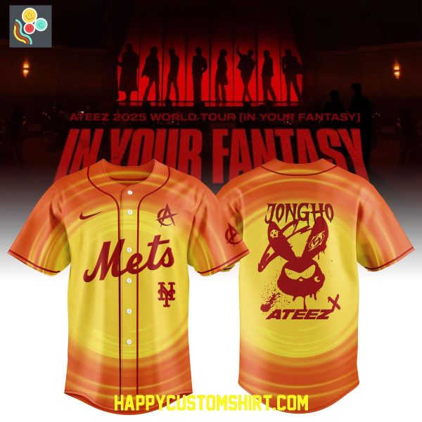 Ateez 2025 World Tour In Your Fantasy Mix New York Mets Baseball Jersey