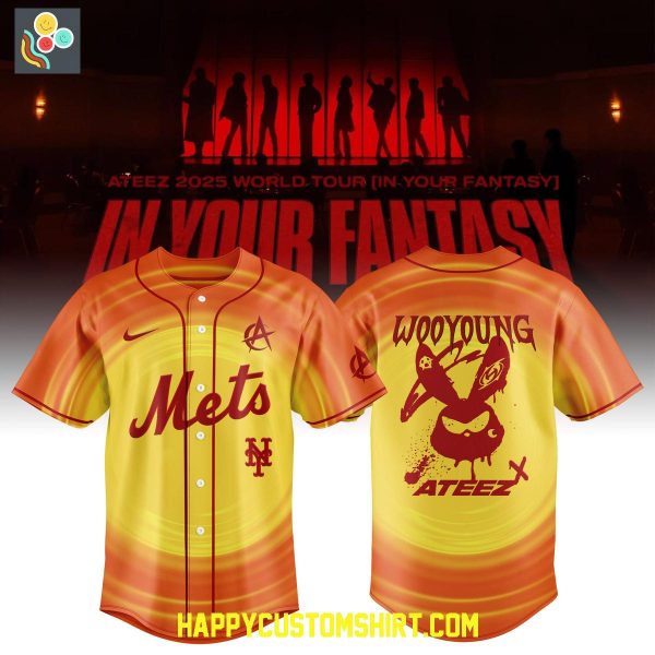 Ateez 2025 World Tour In Your Fantasy Mix New York Mets Baseball Jersey