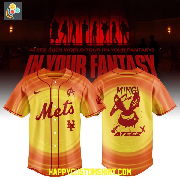 Ateez 2025 World Tour In Your Fantasy Mix New York Mets Baseball Jersey
