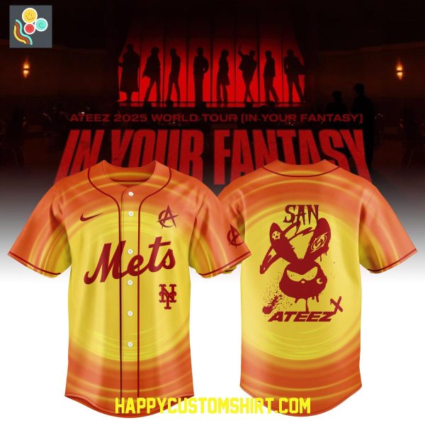 Ateez 2025 World Tour In Your Fantasy Mix New York Mets Baseball Jersey