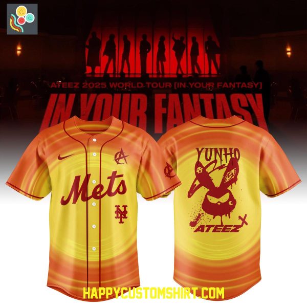 Ateez 2025 World Tour In Your Fantasy Mix New York Mets Baseball Jersey