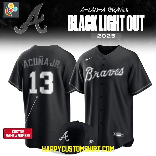 Atlanta Braves Black Lights Out 2025 Baseball Jersey