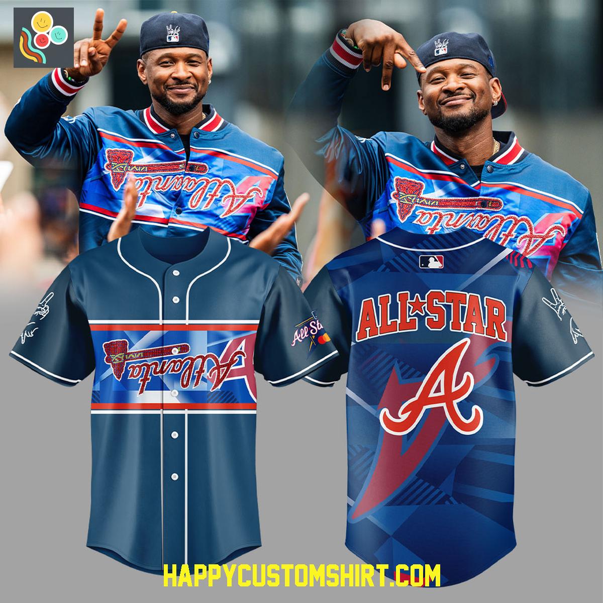 Atlanta Braves Peace Up A Town Down All Start Baseball Jersey Atlanta Braves Peace Up A Town Down All Start Baseball Jersey
