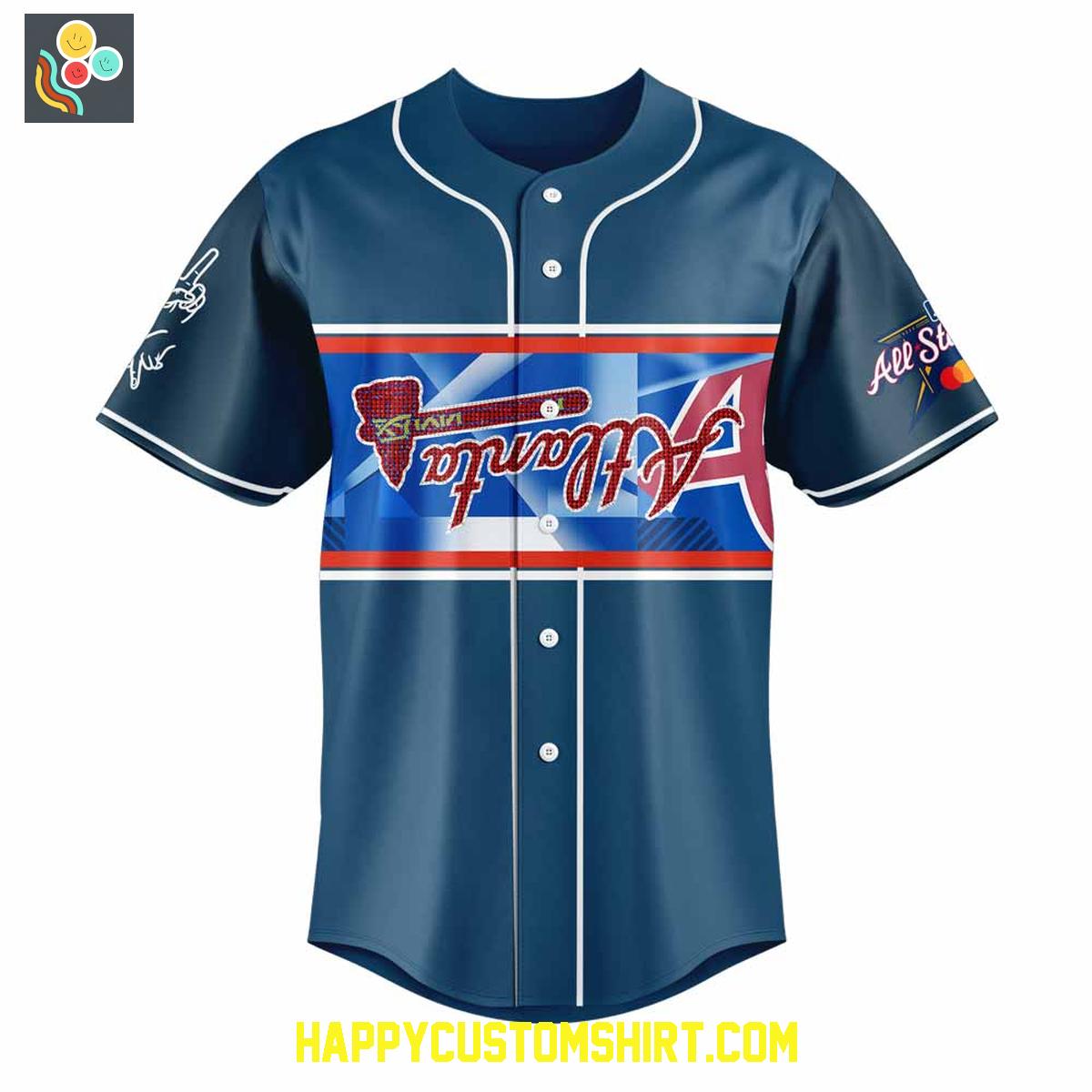 Atlanta Braves Peace Up A Town Down All Start Baseball Jersey Atlanta Braves Peace Up A Town Down All Start Baseball Jersey