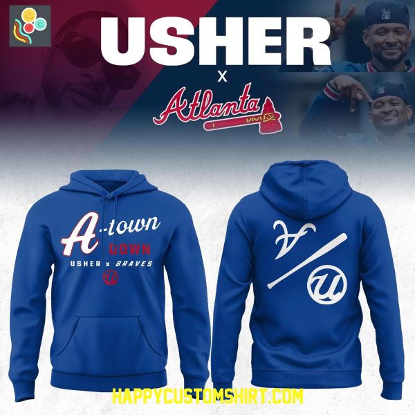 Atlanta Braves Usher A Town Down Blue Hoodie Shirt