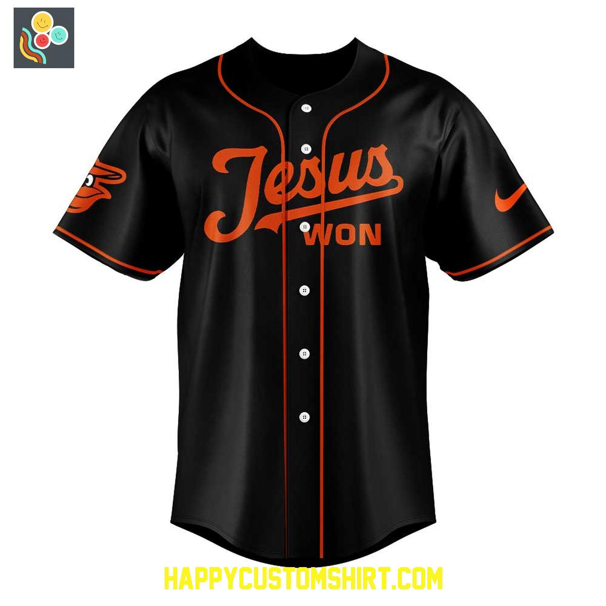 Baltimore Orioles Jesus Won Even Jesus Loves The Orioles Baseball Jersey Baltimore Orioles Jesus Won Even Jesus Loves The Orioles Baseball Jersey