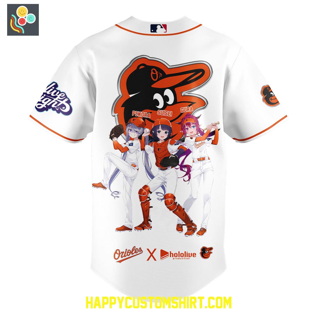 Baltimore Orioles x Hololive Night Baseball Jersey Baltimore Orioles x Hololive Night Baseball Jersey