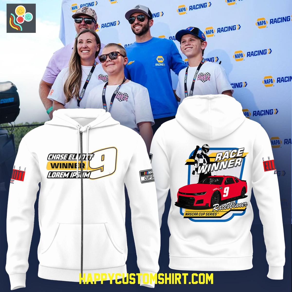 Chase Elliott Race Winner Nascar Cup Series White Hoodie Shirt Chase Elliott Race Winner Nascar Cup Series White Hoodie Shirt