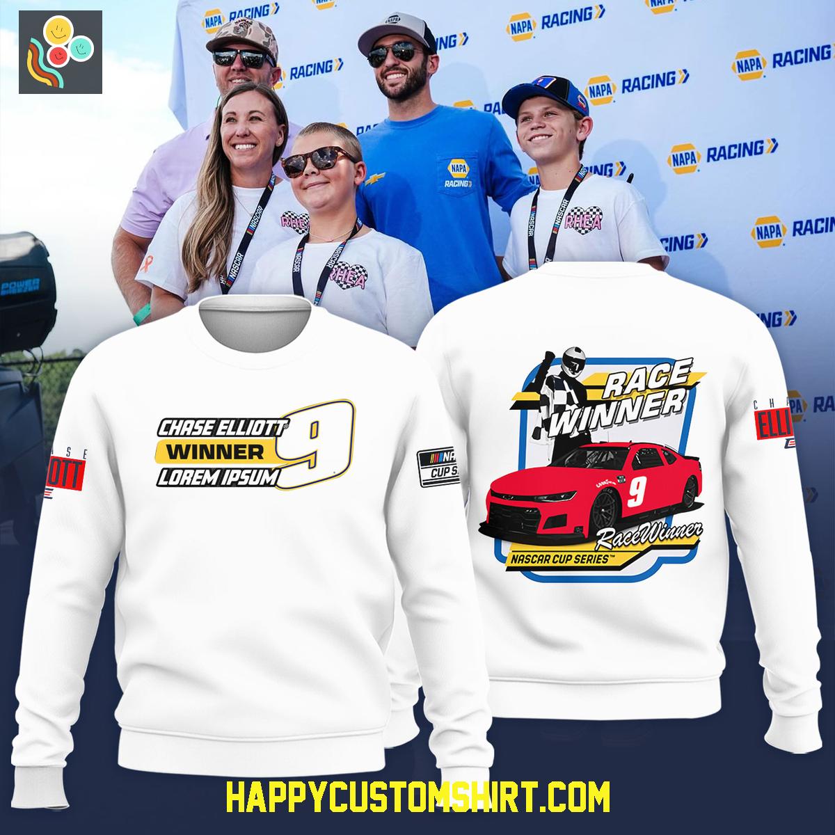 Chase Elliott Race Winner Nascar Cup Series White Hoodie Shirt Chase Elliott Race Winner Nascar Cup Series White Hoodie Shirt