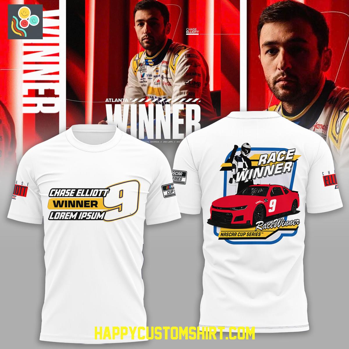 Chase Elliott Race Winner Nascar Cup Series White Hoodie Shirt Chase Elliott Race Winner Nascar Cup Series White Hoodie Shirt