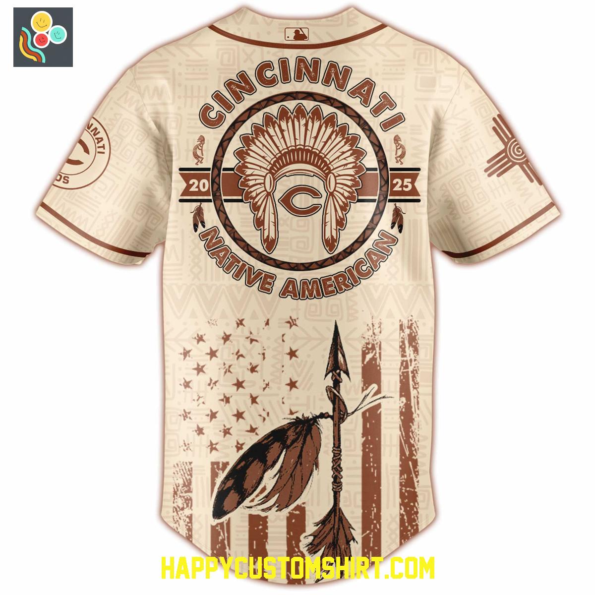 Cincinnati Reds Mix Native American Heritage Month 2025 Baseball Jersey Cincinnati Reds Mix Native American Heritage Month 2025 Baseball Jersey