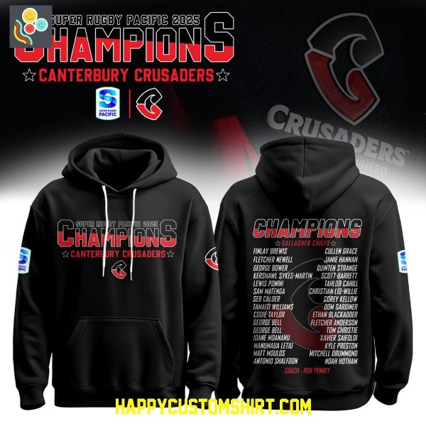 Crusaders Super Rugby Champions 2025 Hoodie Shirt
