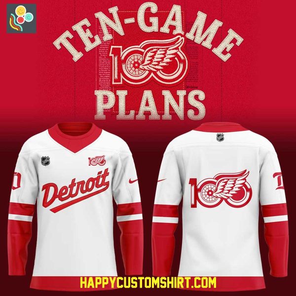 Detroit Red Wings Centennial Uniform Hockey Jersey