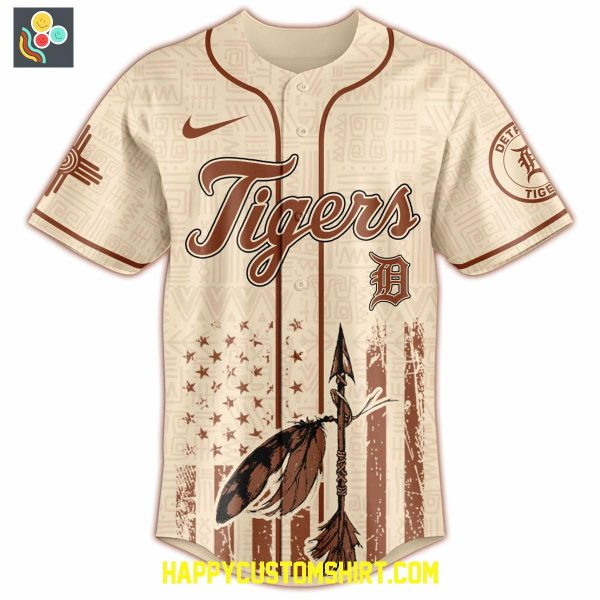Detroit Tigers Mix Native American Heritage Month 2025 Baseball Jersey