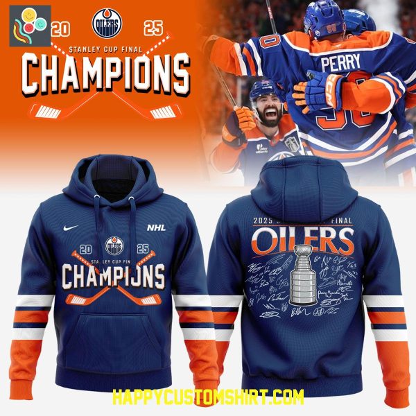Edmonton Oilers 2025 Stanley Cup Finals Champions Hoodie Shirt