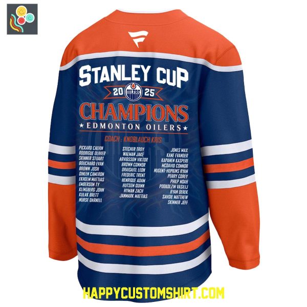 Edmonton Oilers NHL Stanley Cup Champions Hockey Jersey