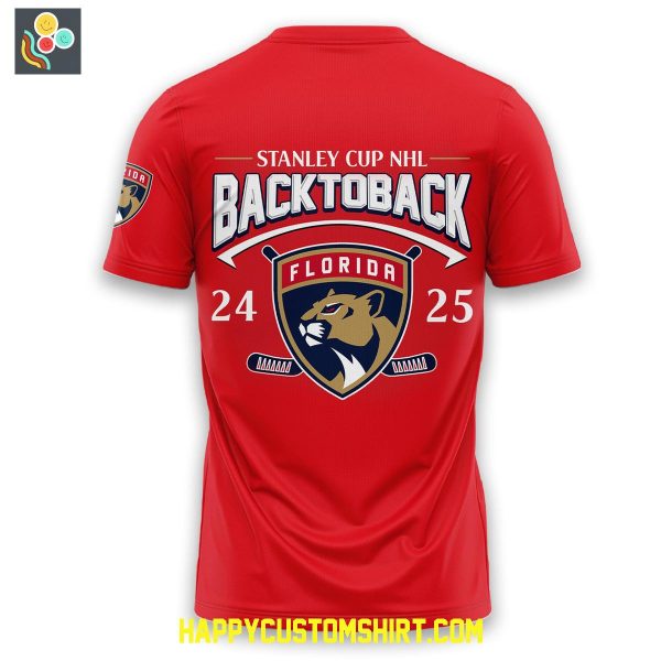 Florida Panthers 2025 National Hockey Back To Back Champions Hoodie T Shirt