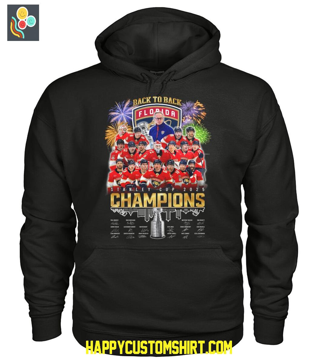 Florida Panthers Back To Back Stanley Cup Champions T Shirt Florida Panthers Back To Back Stanley Cup Champions T Shirt