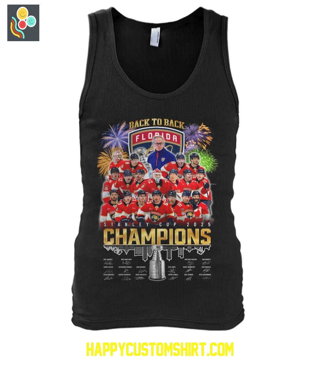 Florida Panthers Back To Back Stanley Cup Champions T Shirt Florida Panthers Back To Back Stanley Cup Champions T Shirt