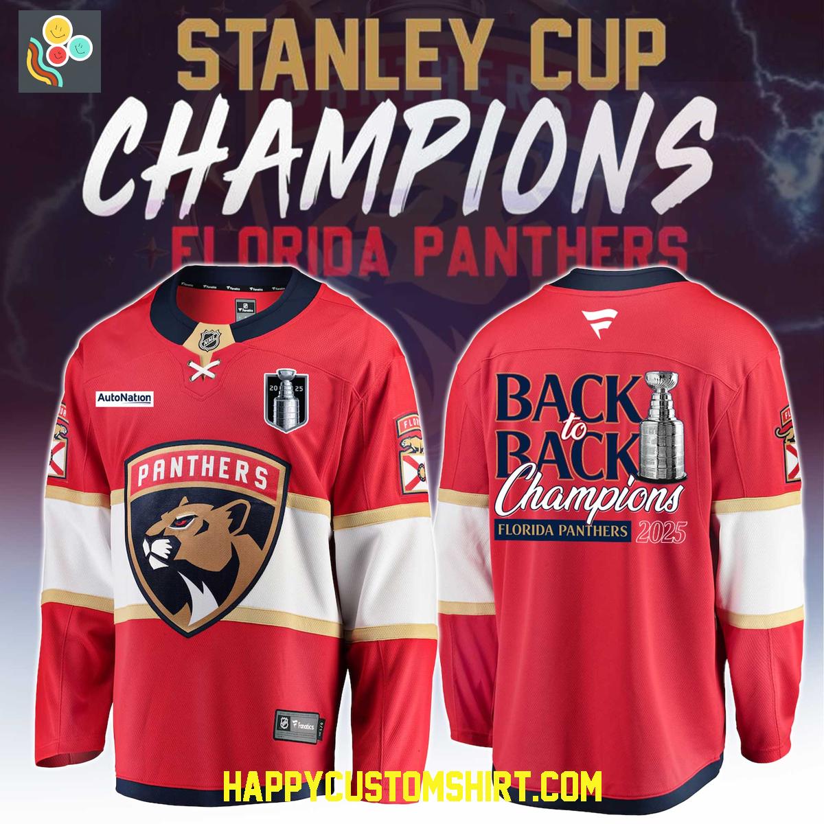 Florida Panthers NHL Back To Back Champions 2025 Hockey Jersey Florida Panthers NHL Back To Back Champions 2025 Hockey Jersey