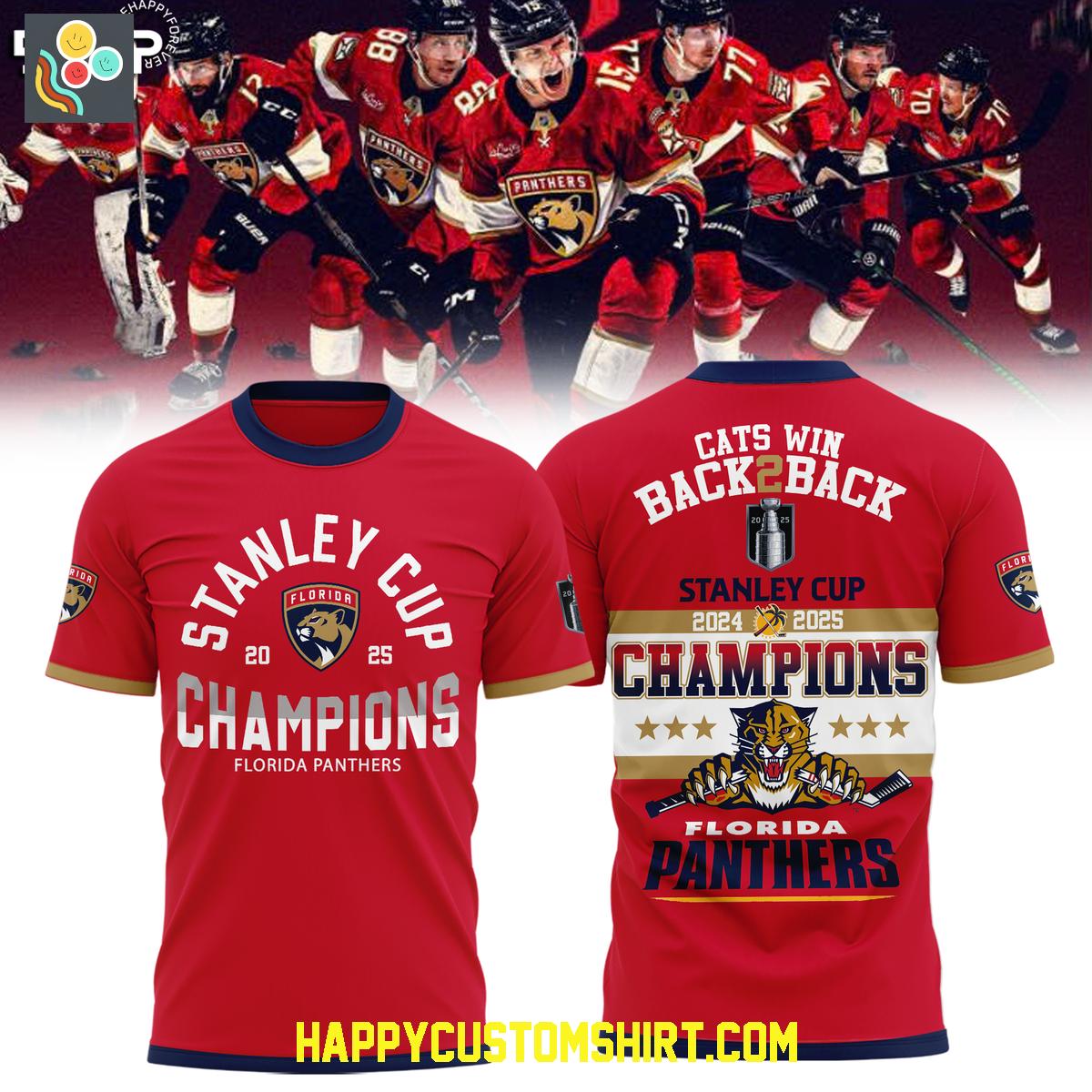 Florida Panthers Stanley Cup Back 2 Back Cats Win Hoodie T Shirt Florida Panthers Stanley Cup Back 2 Back Cats Win Hoodie T Shirt