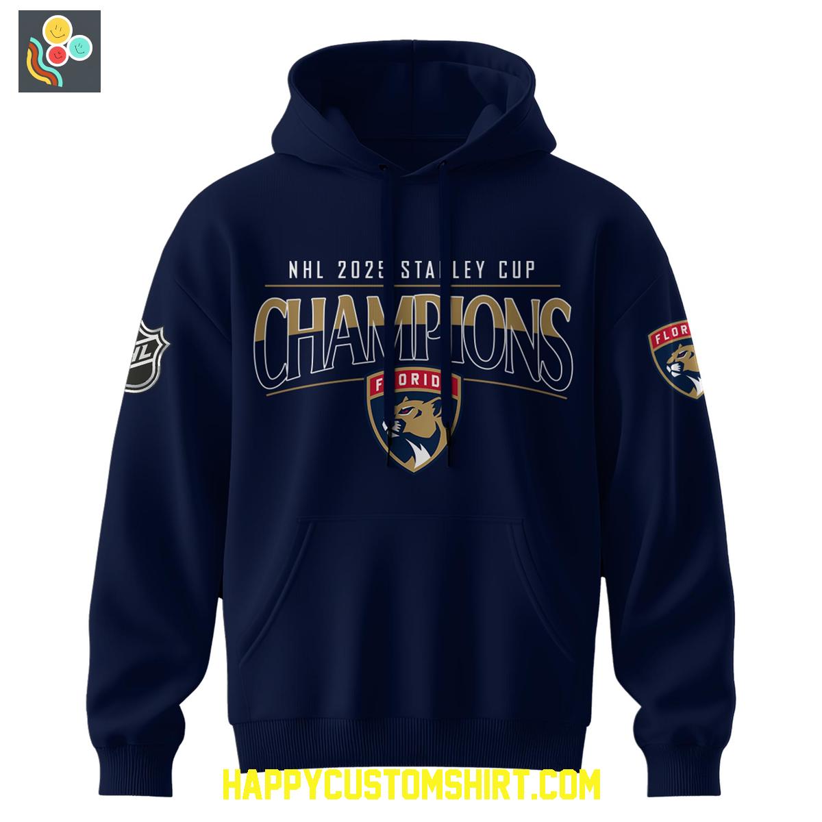 Florida Panthers Stanley Cup Champions 2025 Blue Hoodie Shirt Florida Panthers Stanley Cup Champions 2025 Blue Hoodie Shirt