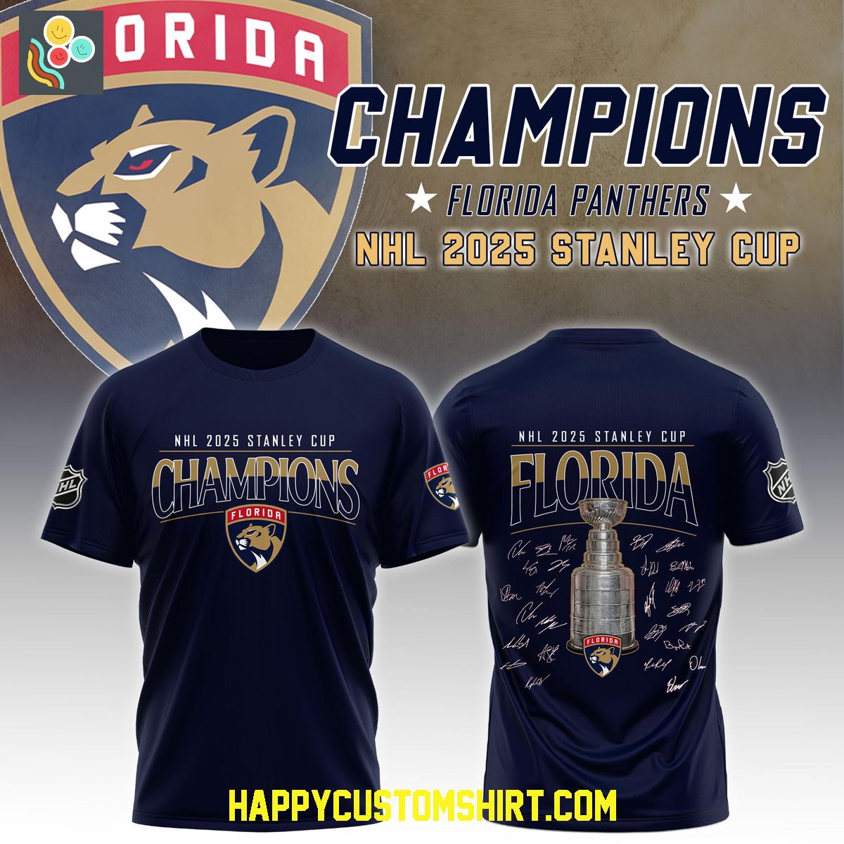 Florida Panthers Stanley Cup Champions 2025 Blue Hoodie Shirt Florida Panthers Stanley Cup Champions 2025 Blue Hoodie Shirt
