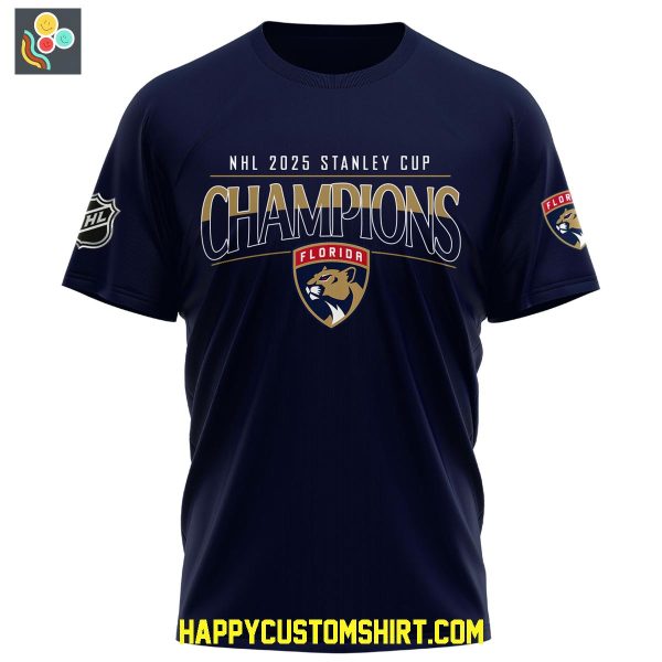 Florida Panthers Stanley Cup Champions 2025 Blue Hoodie Shirt