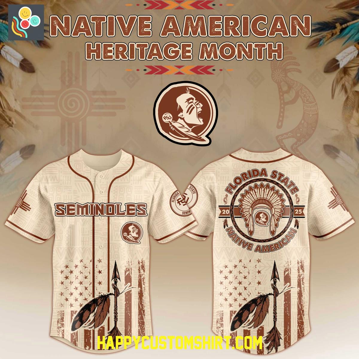 Florida State Seminoles x Native American Heritage Month 2025 Baseball Jersey Florida State Seminoles x Native American Heritage Month 2025 Baseball Jersey