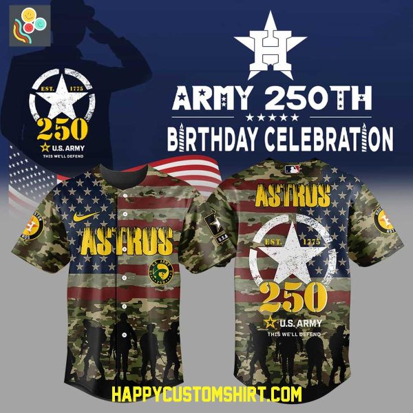 Houston Astros U.S. Army 250th Anniversary Celebration Baseball Jersey