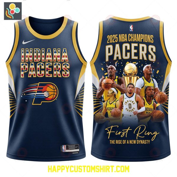 Indiana Pacers 2025 NBA Champions First Ring Basketball Jersey