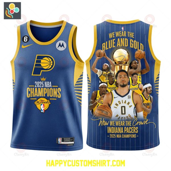 Indiana Pacers We Wear The Blue And Gold NBA Finals Basketball Jersey