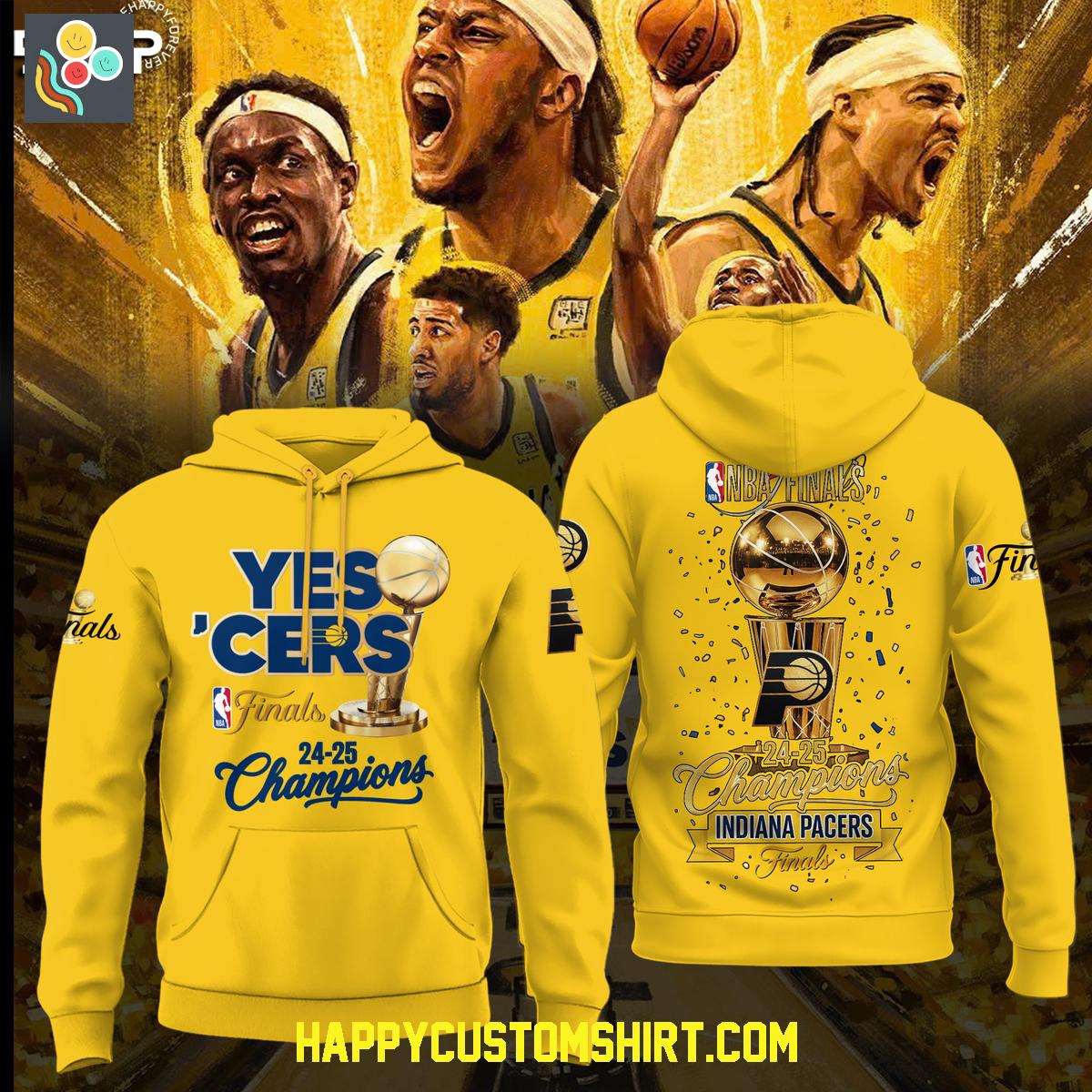Indiana Pacers Yes' Cers NBA Finals Champions Hoodie Shirt Indiana Pacers Yes' Cers NBA Finals Champions Hoodie Shirt