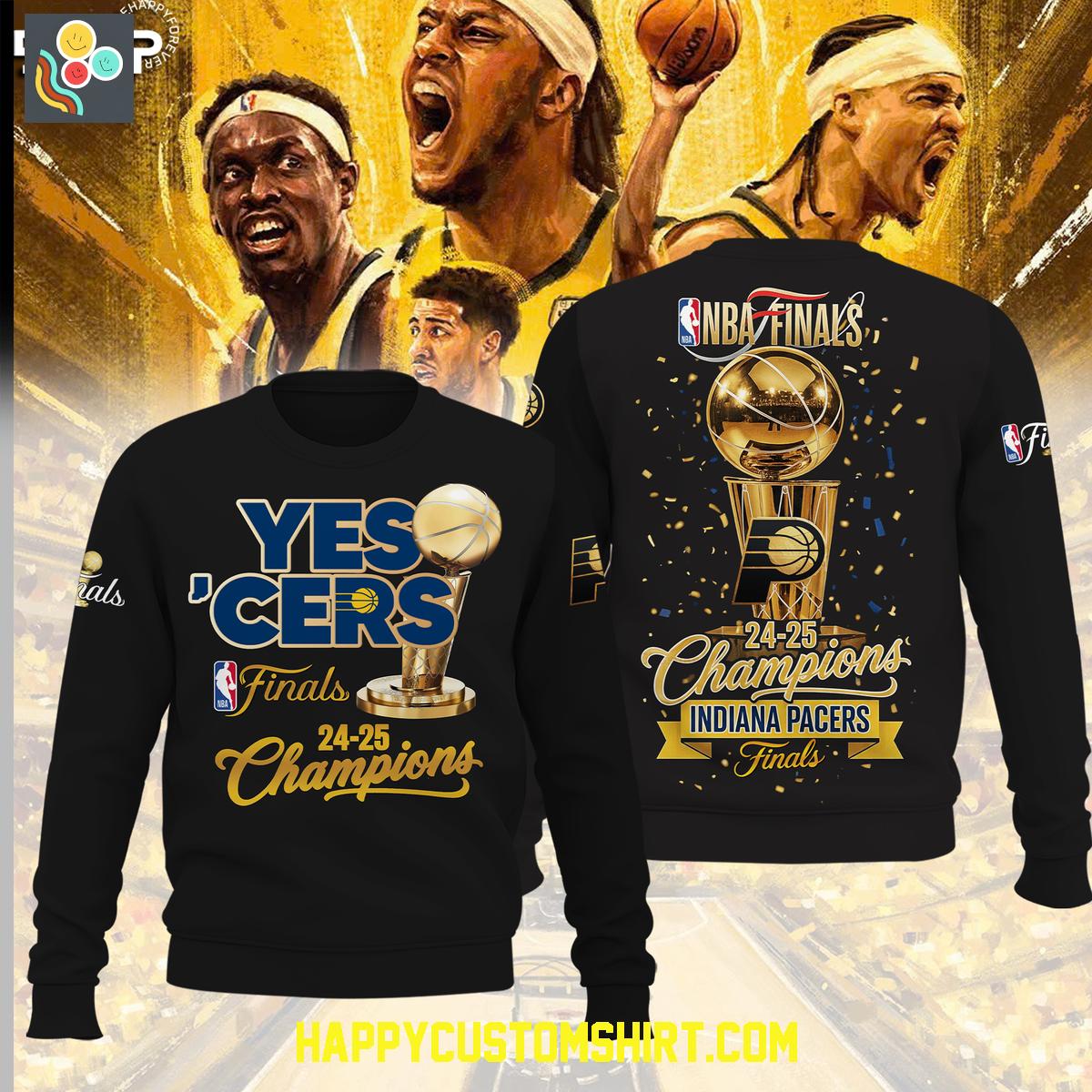 Indiana Pacers Yes' Cers NBA Finals Champions Hoodie Shirt Indiana Pacers Yes' Cers NBA Finals Champions Hoodie Shirt