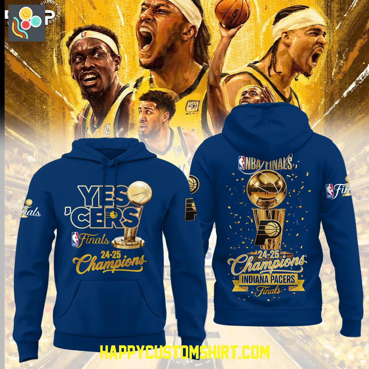 Indiana Pacers Yes' Cers NBA Finals Champions Hoodie Shirt Indiana Pacers Yes' Cers NBA Finals Champions Hoodie Shirt