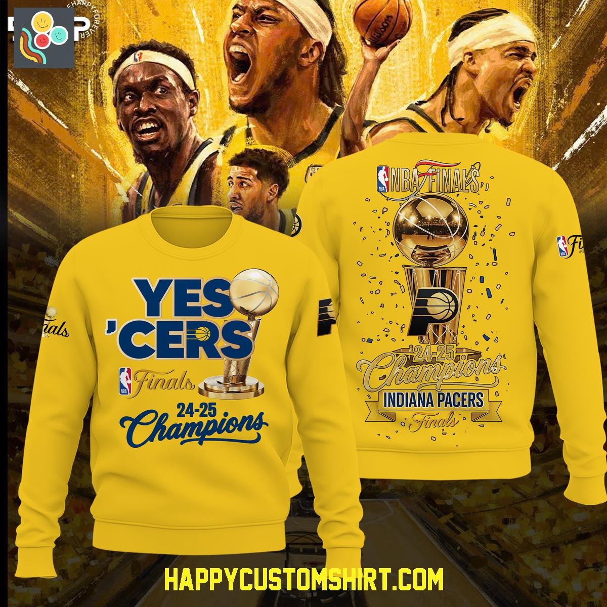 Indiana Pacers Yes' Cers NBA Finals Champions Hoodie Shirt Indiana Pacers Yes' Cers NBA Finals Champions Hoodie Shirt