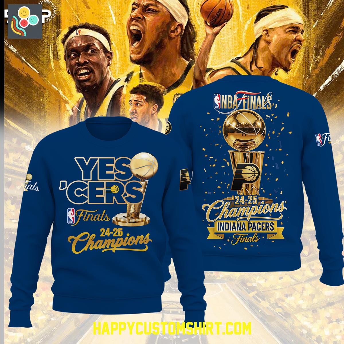 Indiana Pacers Yes' Cers NBA Finals Champions Hoodie Shirt Indiana Pacers Yes' Cers NBA Finals Champions Hoodie Shirt