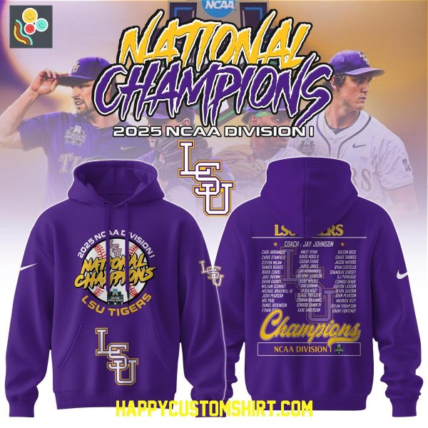LSU Tiger Baseball Champions 2025 Hoodie T Shirt