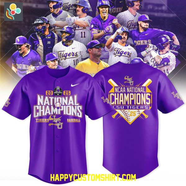 LSU Tigers Baseball National Champions 2025 Baseball Jersey