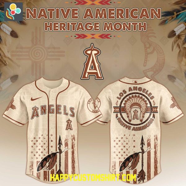 Los Angeles Angels Mix Native American Heritage Month 2025 Baseball Jersey