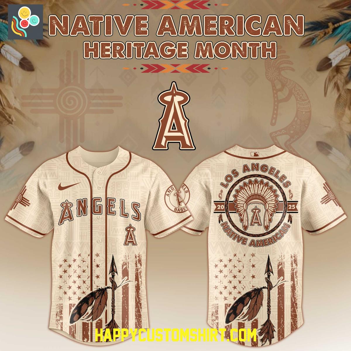 Los Angeles Angels Mix Native American Heritage Month 2025 Baseball Jersey Los Angeles Angels Mix Native American Heritage Month 2025 Baseball Jersey