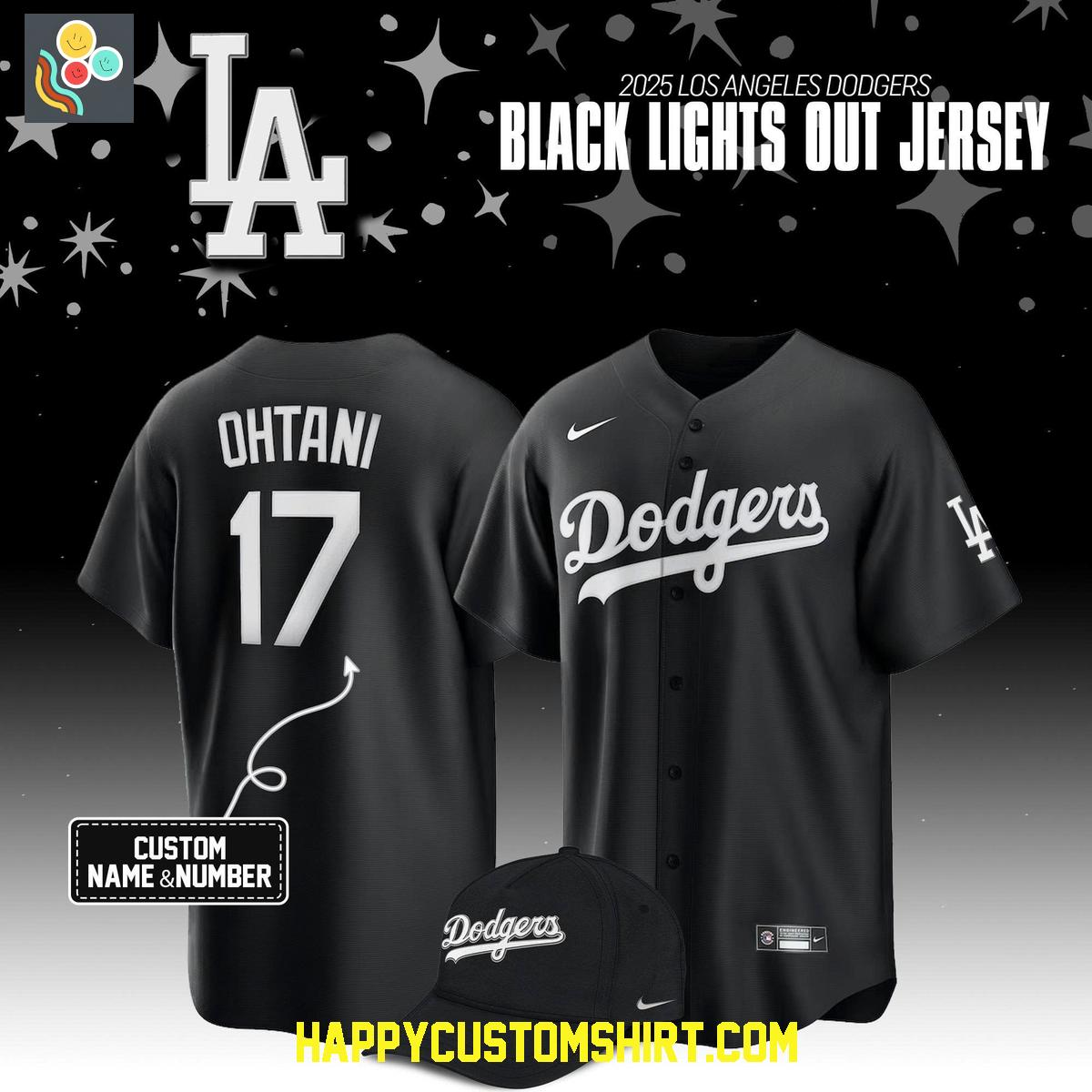 Los Angeles Dodgers Black Lights Out 2025 Personalized Baseball Jersey Los Angeles Dodgers Black Lights Out 2025 Personalized Baseball Jersey