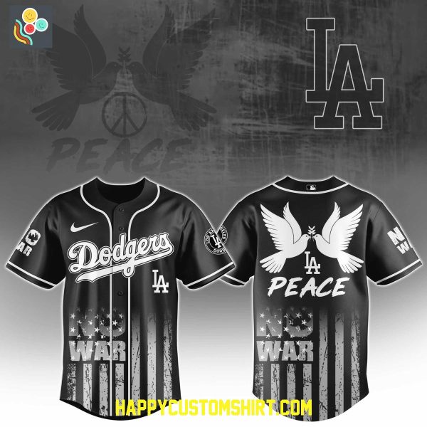 Los Angeles Dodgers For Peace No War Baseball Jersey