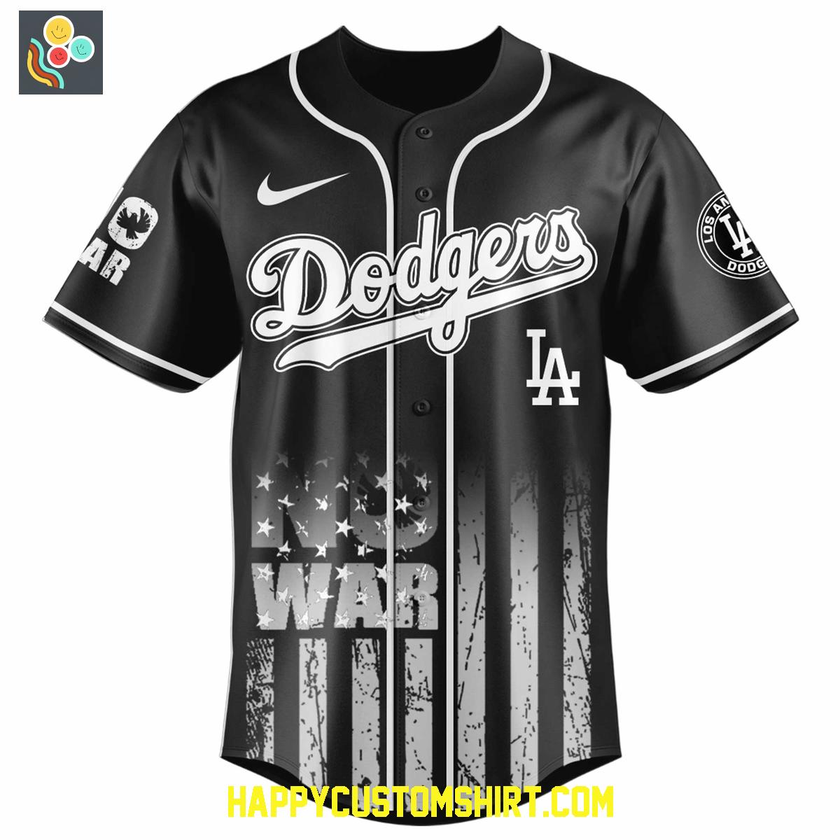 Los Angeles Dodgers For Peace No War Baseball Jersey Los Angeles Dodgers For Peace No War Baseball Jersey
