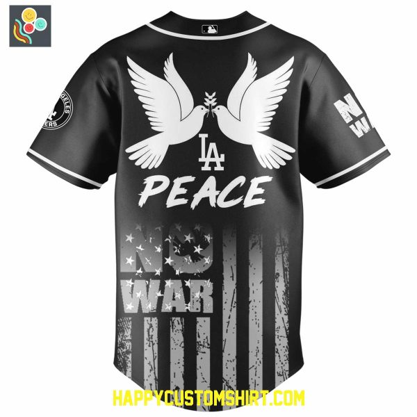Los Angeles Dodgers For Peace No War Baseball Jersey