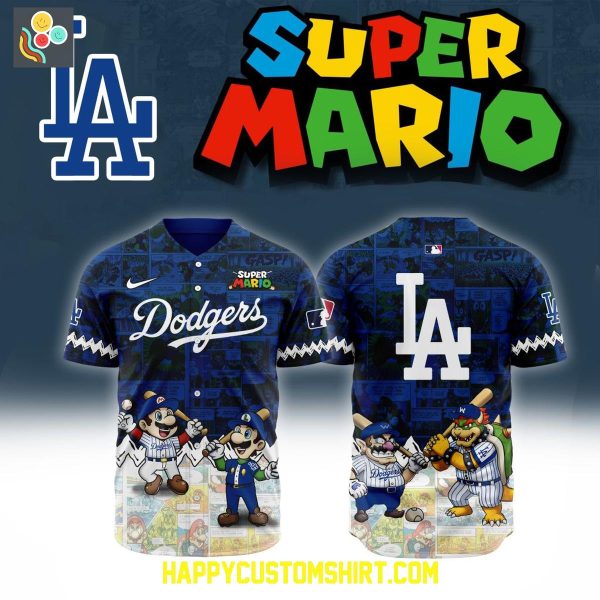 Los Angeles Dodgers MLB Mix Super Mario 2025 Baseball Jersey