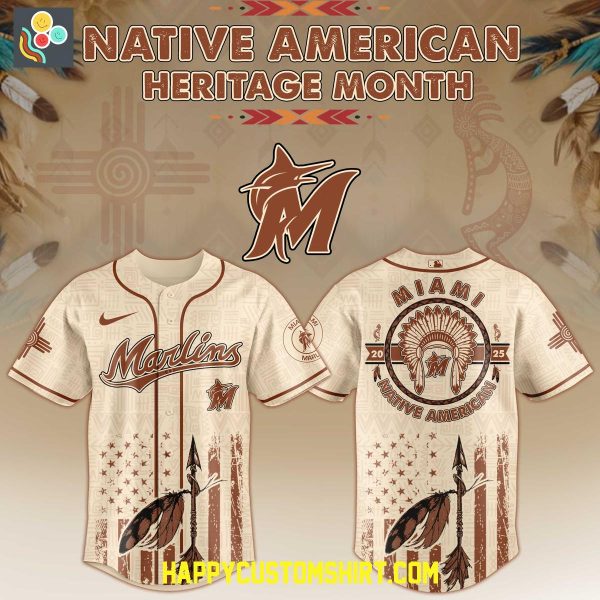 Miami Marlins Mix Native American Heritage Month 2025 Baseball Jersey