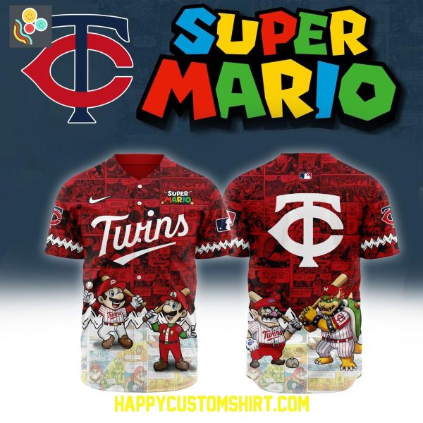 Minnesota Twins MLB Mix Super Mario 2025 Baseball Jersey
