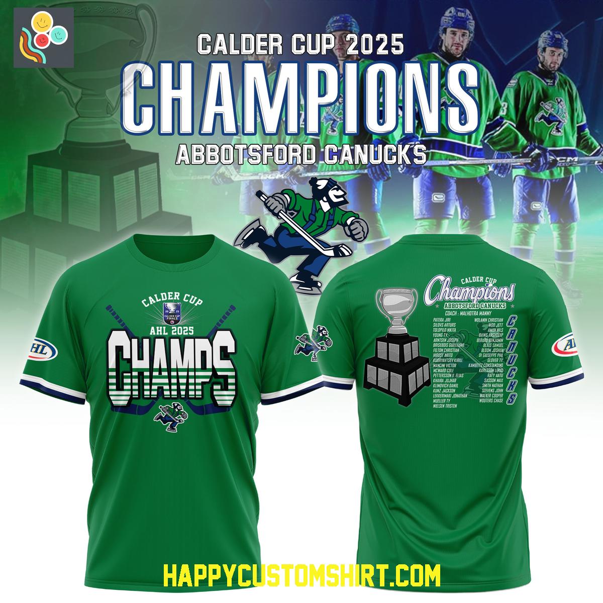 NHL Calder Cup Champions 2025 Abbotsford Canucks Hoodie T Shirt NHL Calder Cup Champions 2025 Abbotsford Canucks Hoodie T Shirt